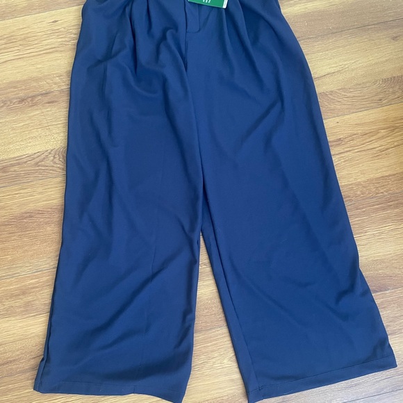 Halara NWT Blue Flex™ High Waisted Side Pocket Wide Leg Waffle Work Pants - Picture 4 of 7